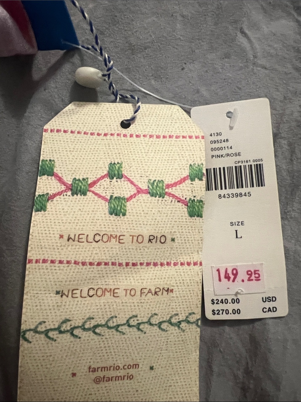 FARM Rio Pink Tropical Cutout Midi Dress with Green Leaf Motif NWT - Picture 3 of 4
